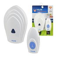 Звонок беспроводной аналоговый Volpe UDB-Q029 W-R1T1-16S-80M-WH Белый фото Звонок беспроводной аналоговый Volpe UDB-Q029 W-R1T1-16S-80M-WH Белый картинка